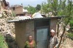 Couple in front of their occasional sleeping quarters Bhattedanda