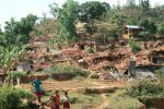 Village houses destroyed